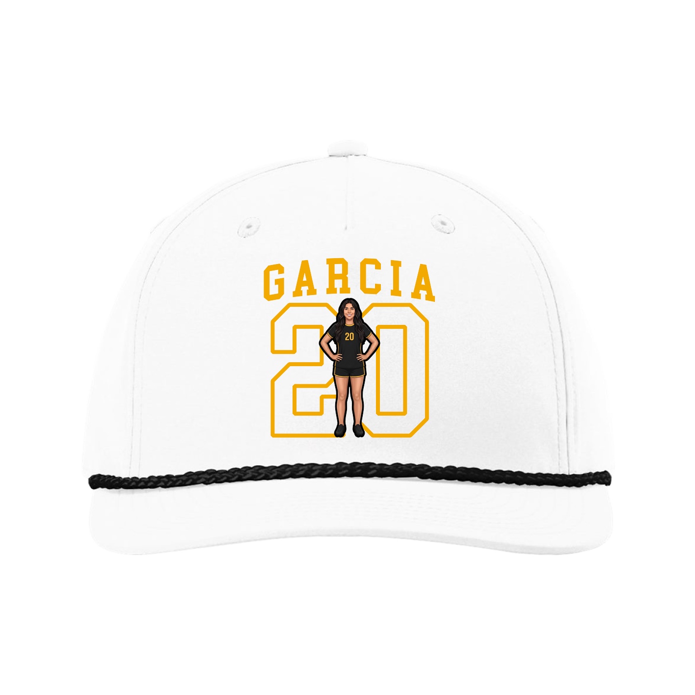 Five-Panel Classic Rope Cap — Shirsey in White