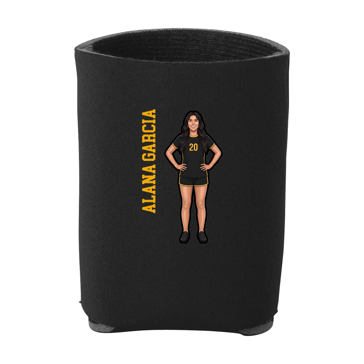 Can Holder — Name Vertical in Black