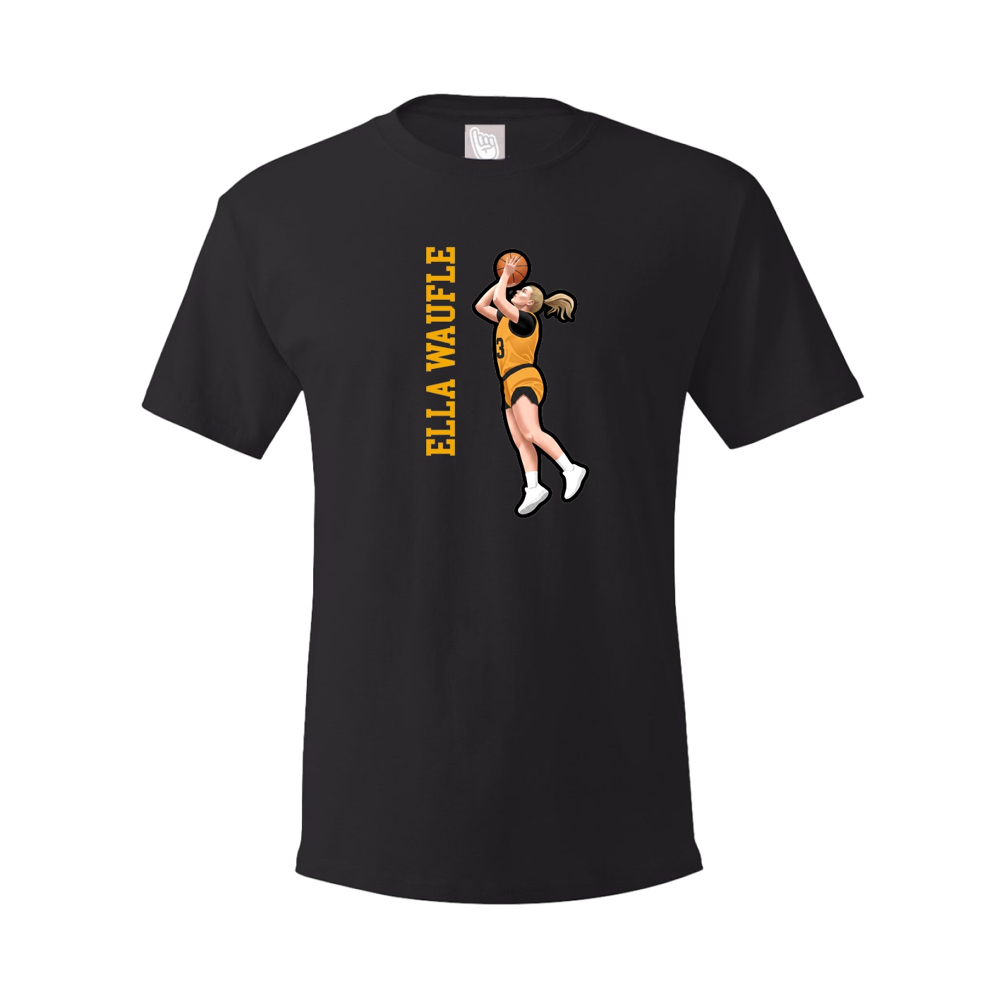 Tee — Name Vertical in Black