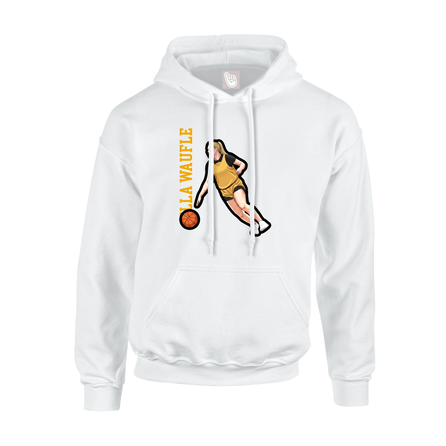 Hoodie — Name Vertical in White