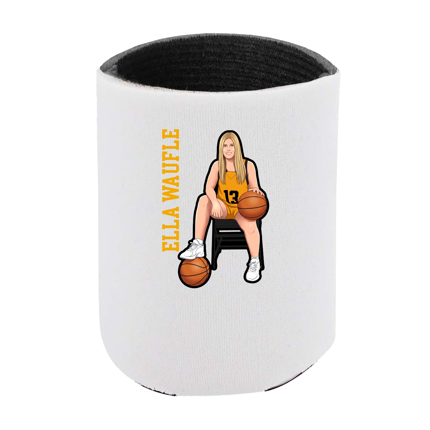 Can Holder — Name Vertical in White