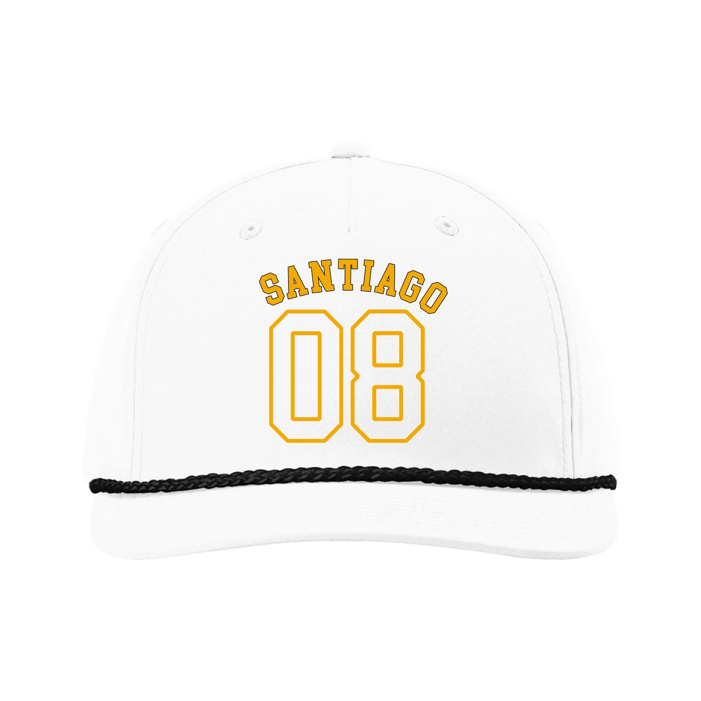 Five-Panel Classic Rope Cap — Shirsey Arch in White