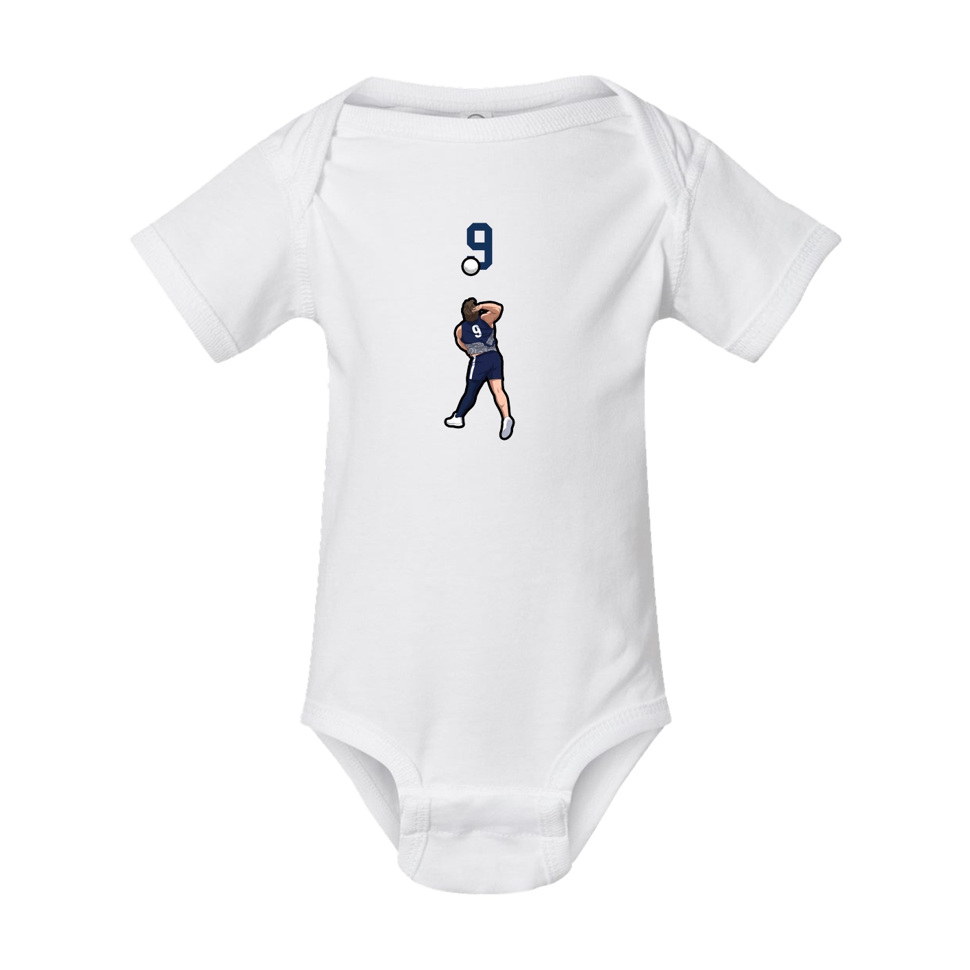 Baby Onesie — Number Top in White