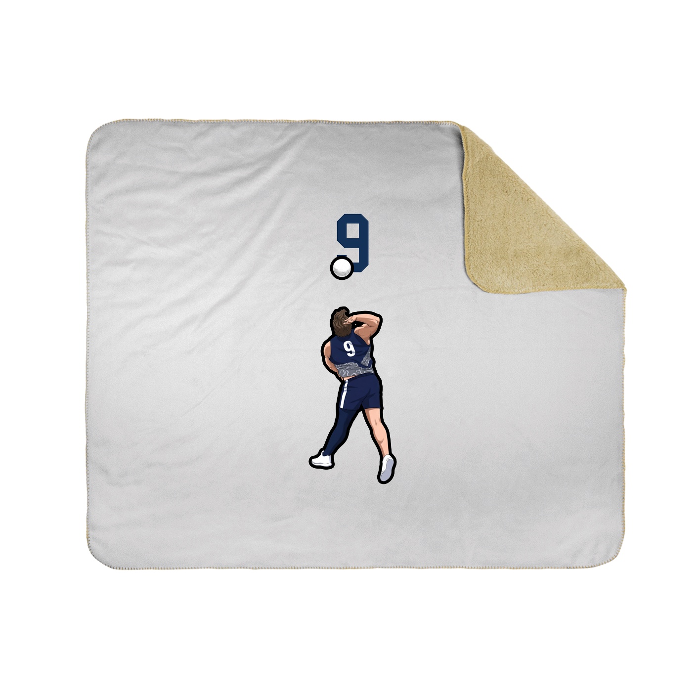 Throw Blanket — Number Top in White