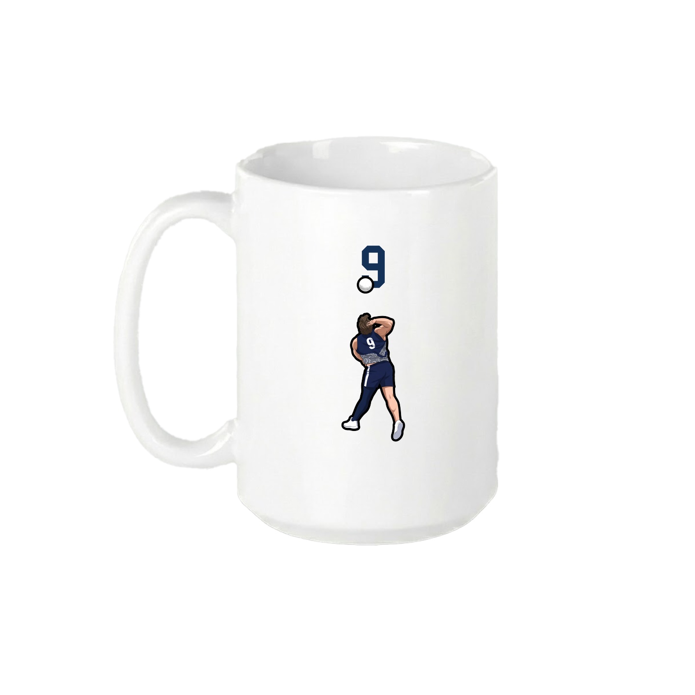 15oz Coffee Mug — Number Top in White