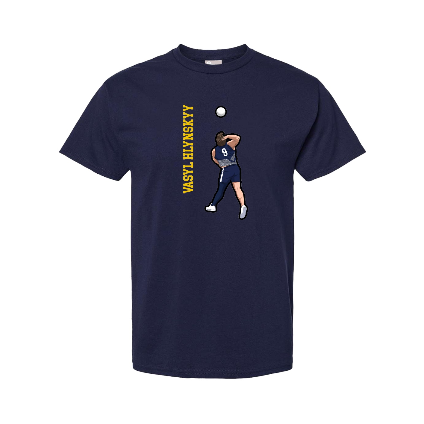 Youth Tee — Name Vertical in Navy