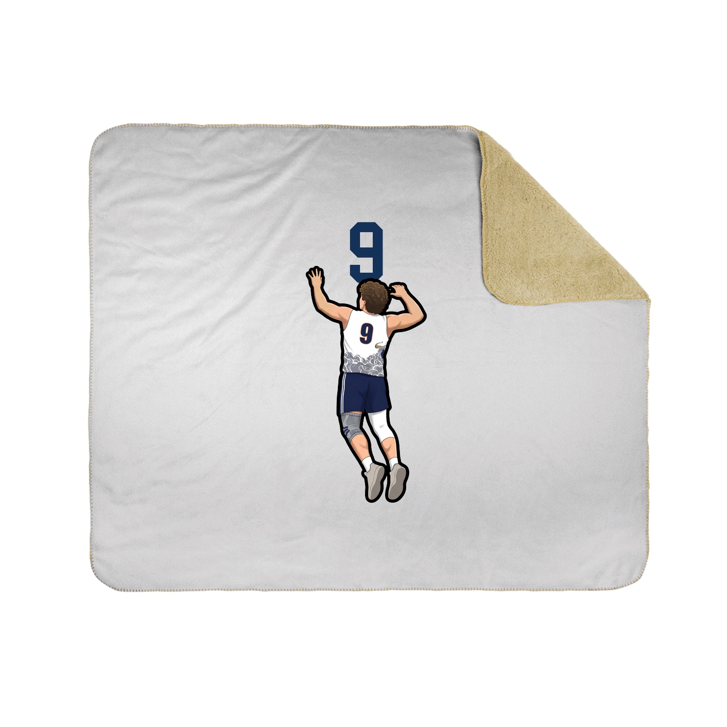 Throw Blanket — Number Top in White