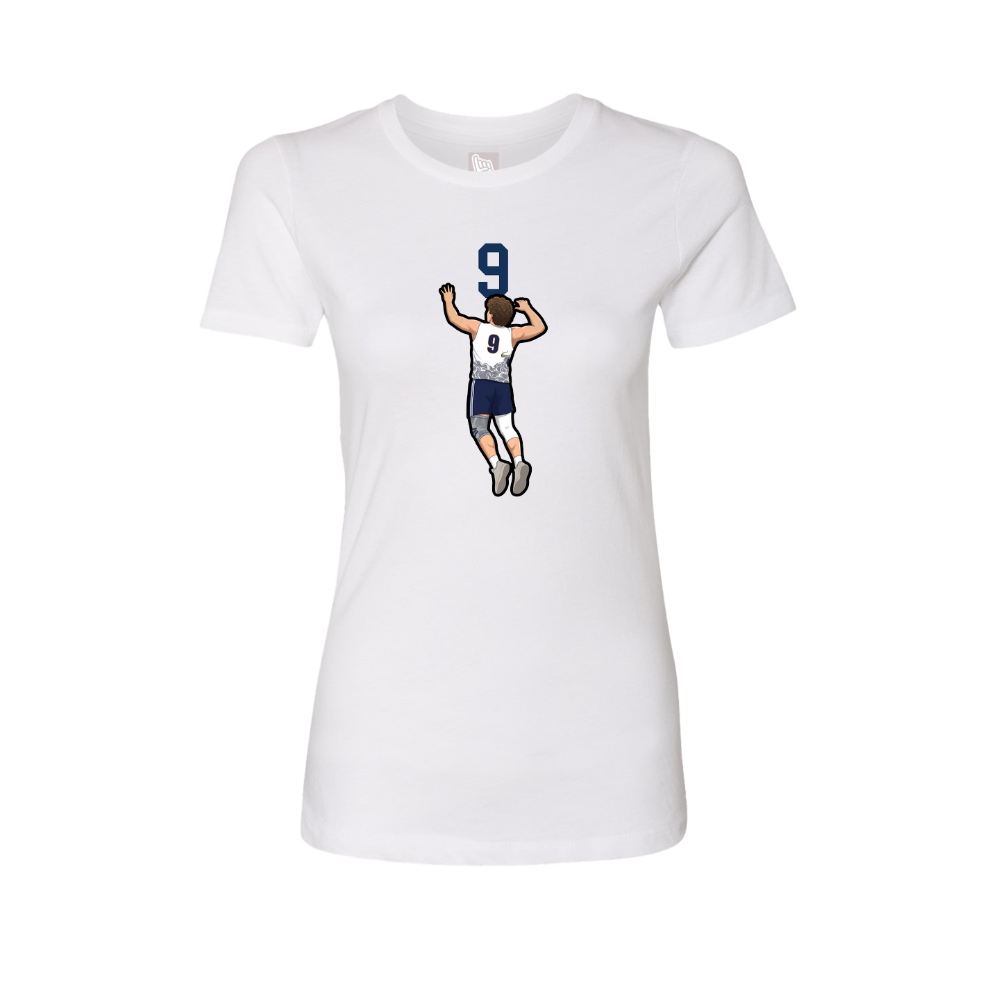 Fitted Women's Tee — Number Top in White