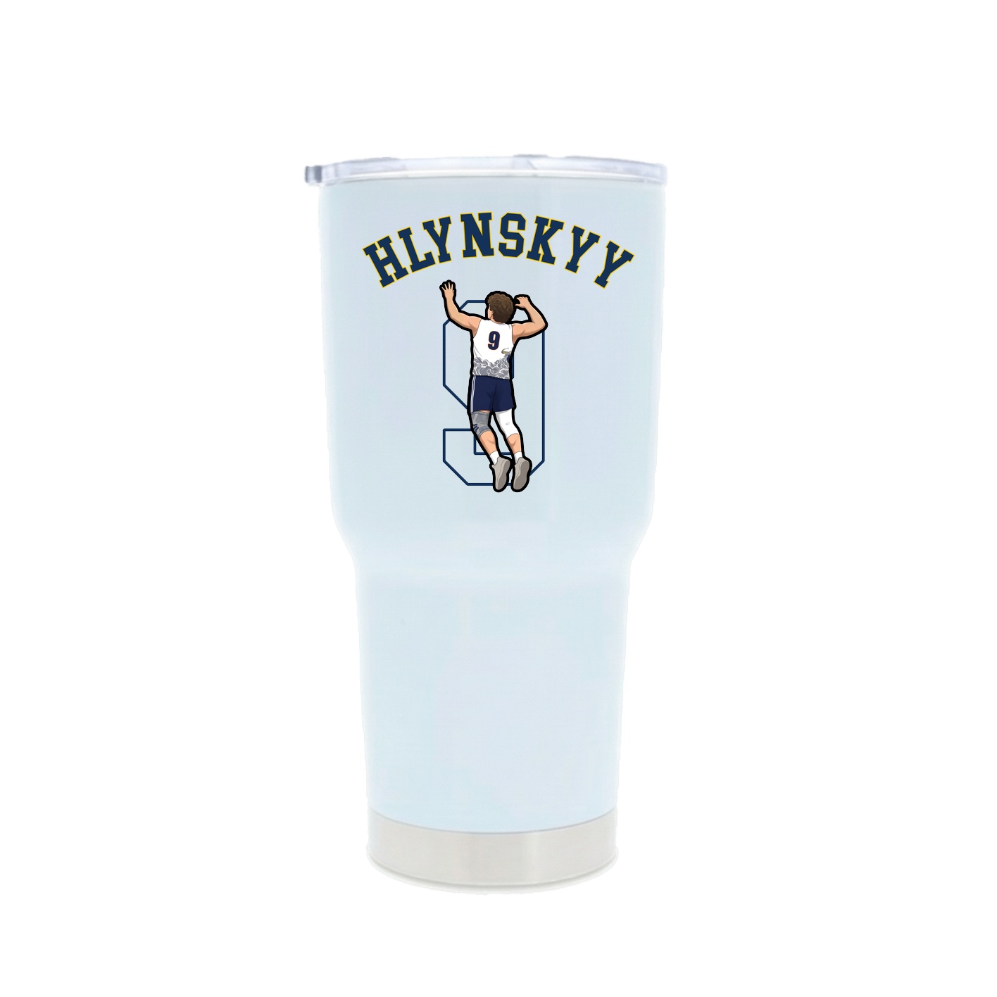 30oz Stainless Steel Tumbler — Shirsey Arch in White