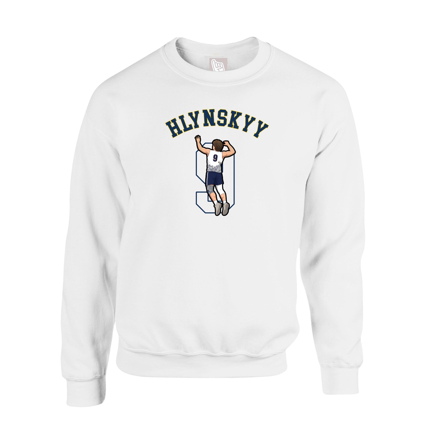 Fleece Crew — Shirsey Arch in White
