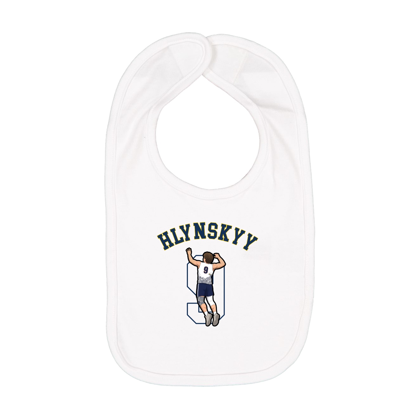 Infant Bib — Shirsey Arch in White