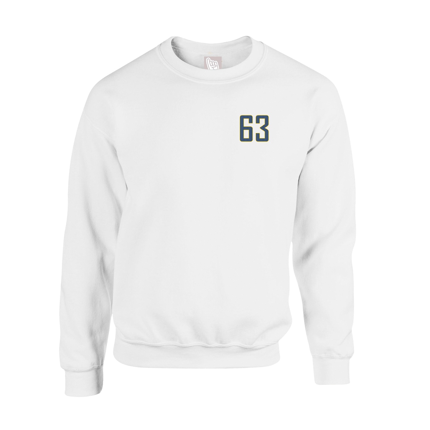 Fleece Crew — Front Shirsy in White