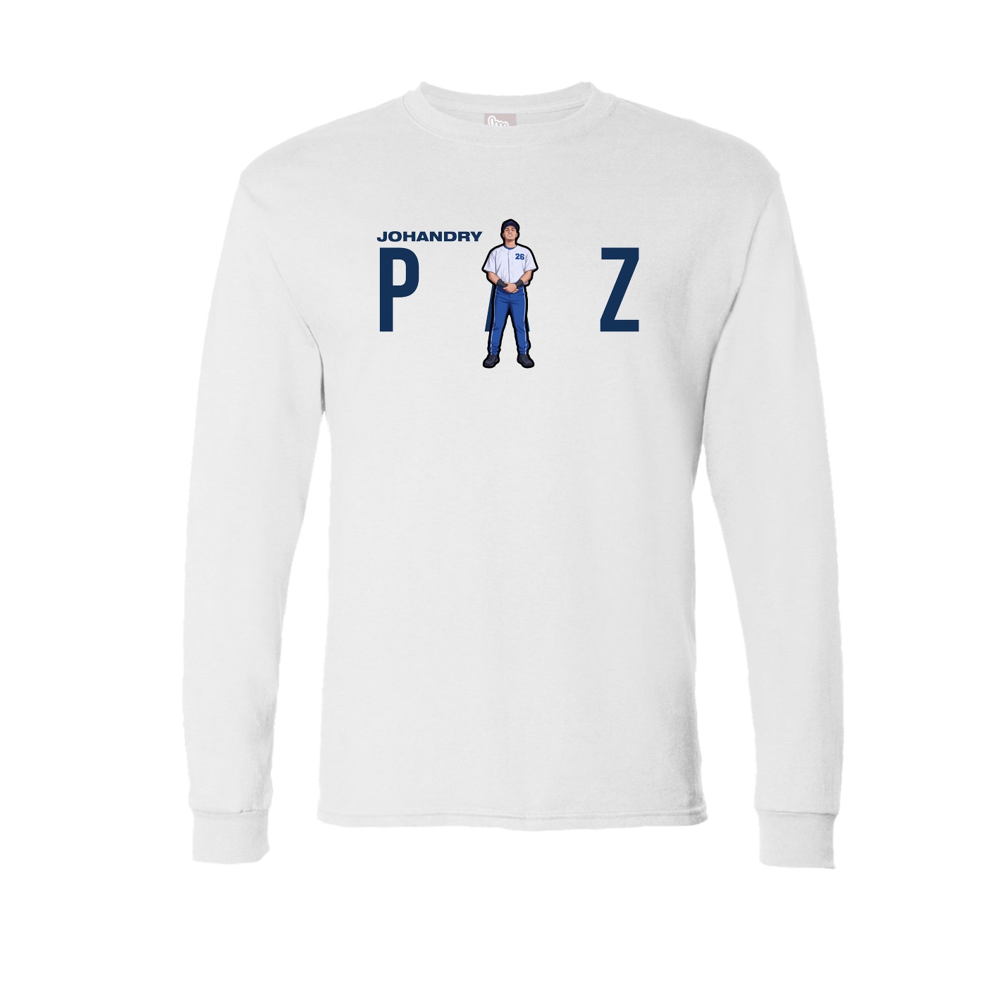 Long Sleeve Tee — Player Name in White
