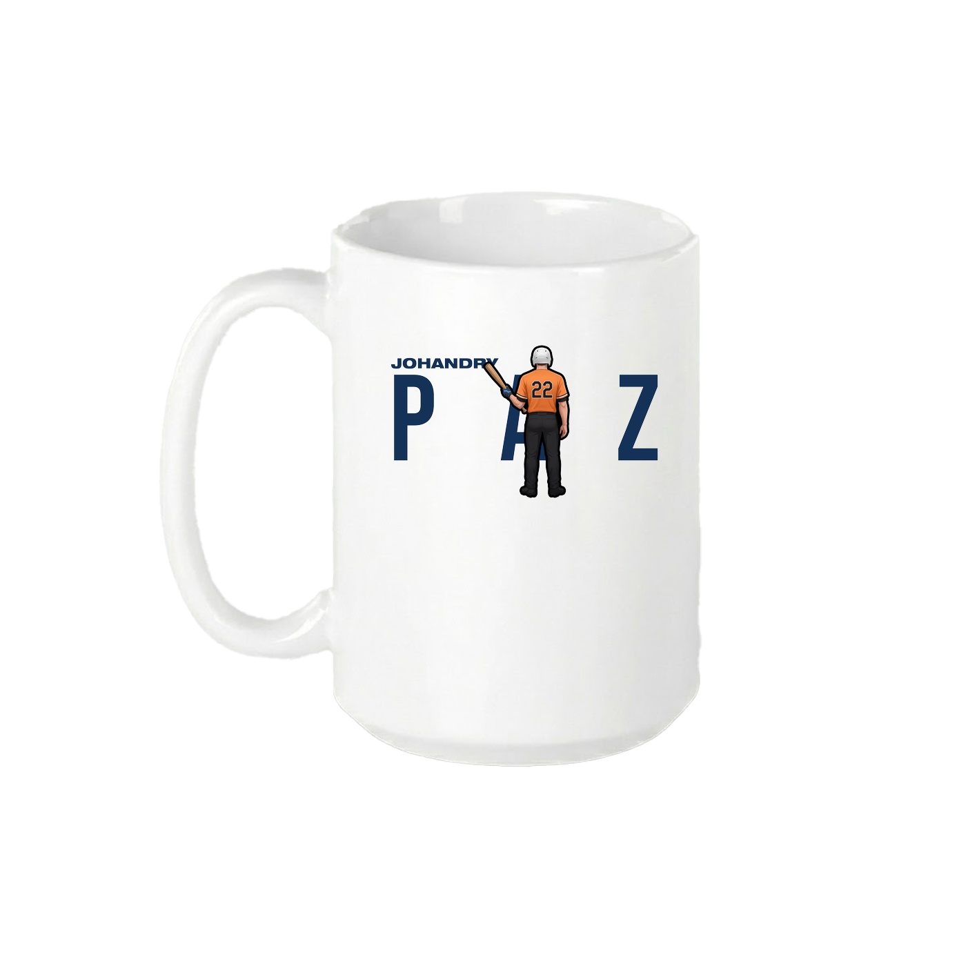 15oz Coffee Mug — Player Name in White