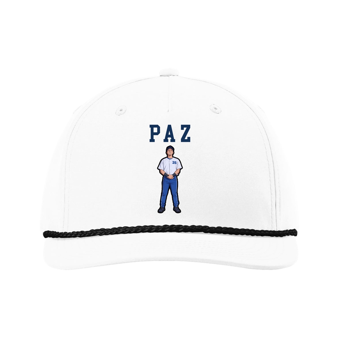 Five-Panel Classic Rope Cap — Shirsey in White