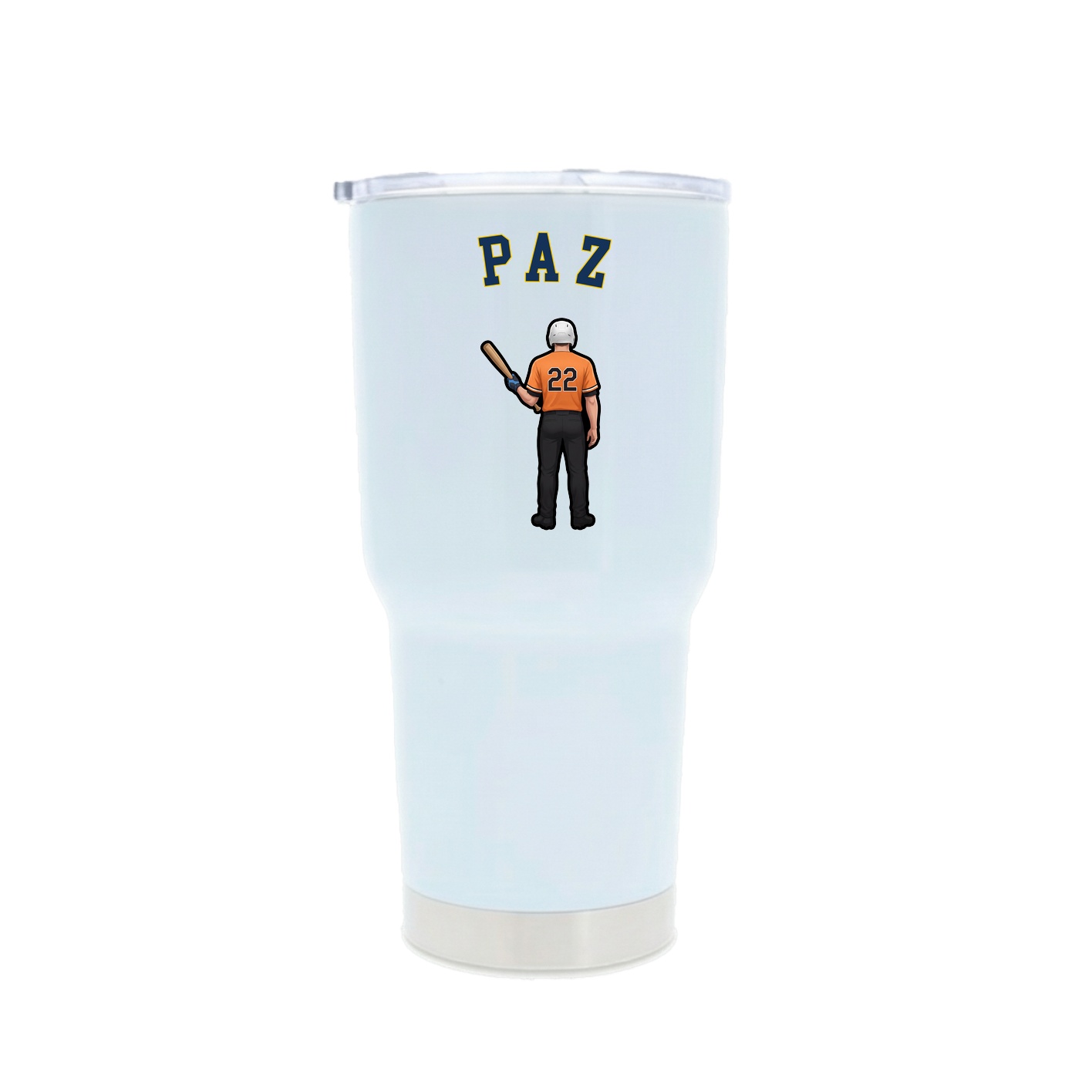 30oz Stainless Steel Tumbler — Shirsey Arch in White