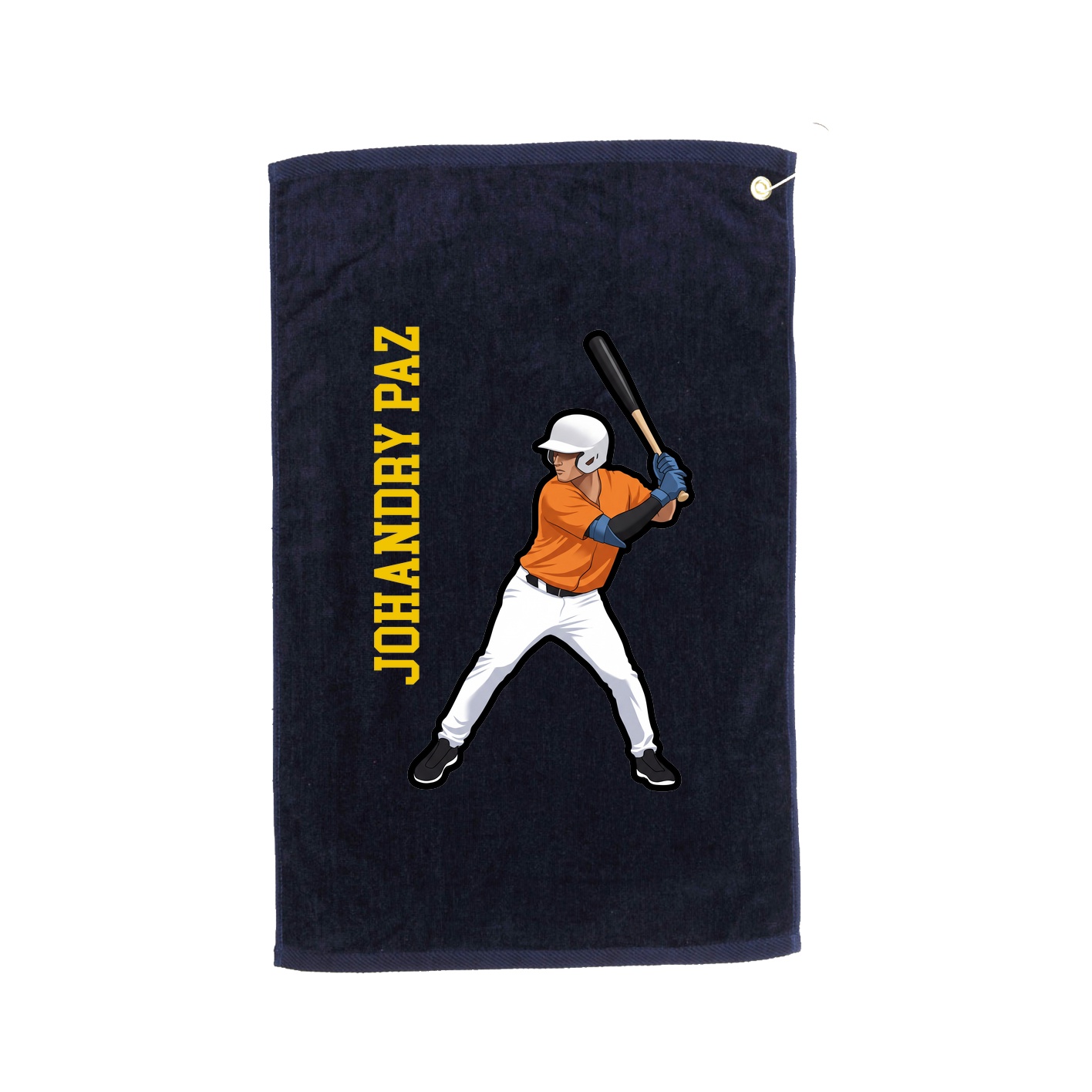 Golf Towel — Name Vertical in Navy