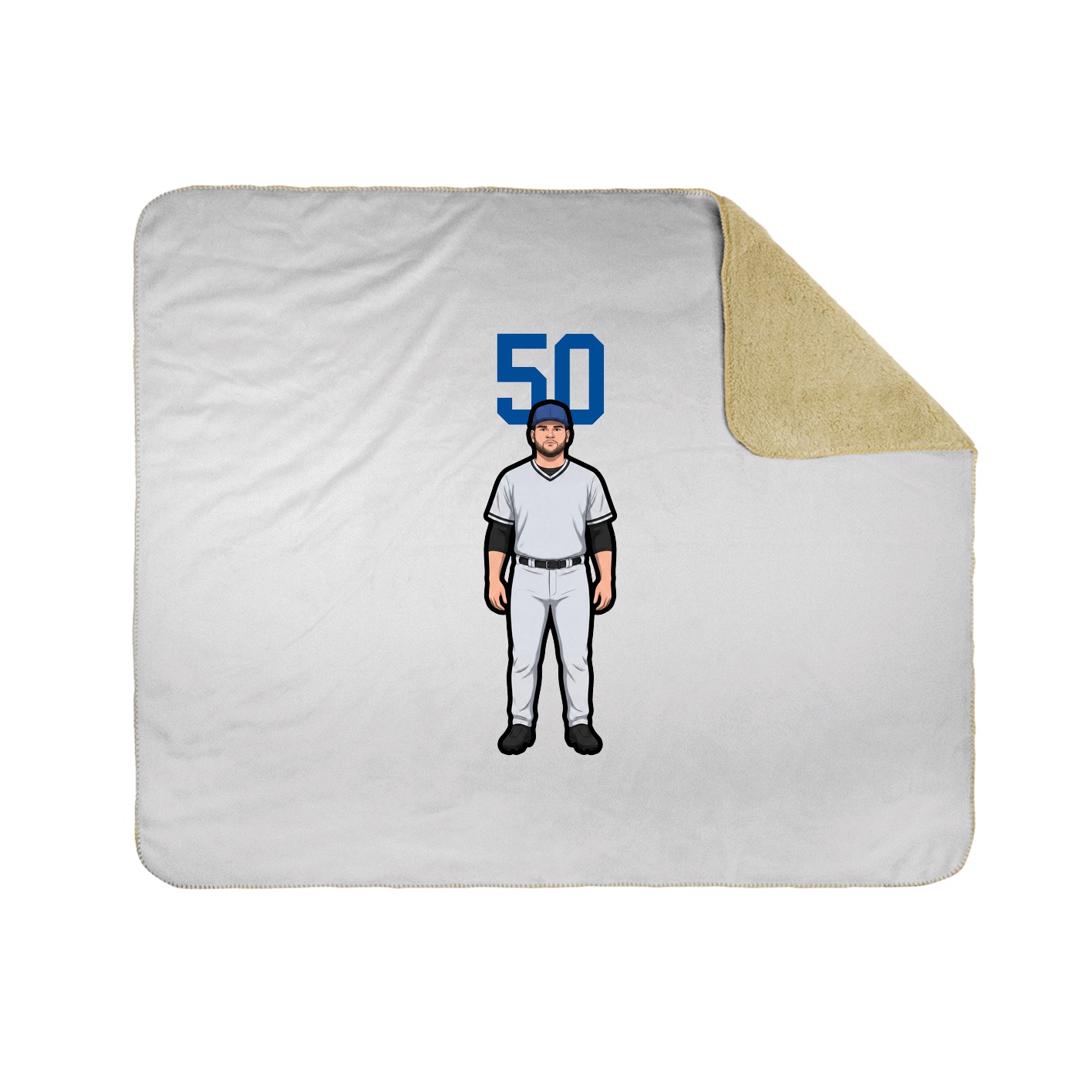 Throw Blanket — Number Top in White
