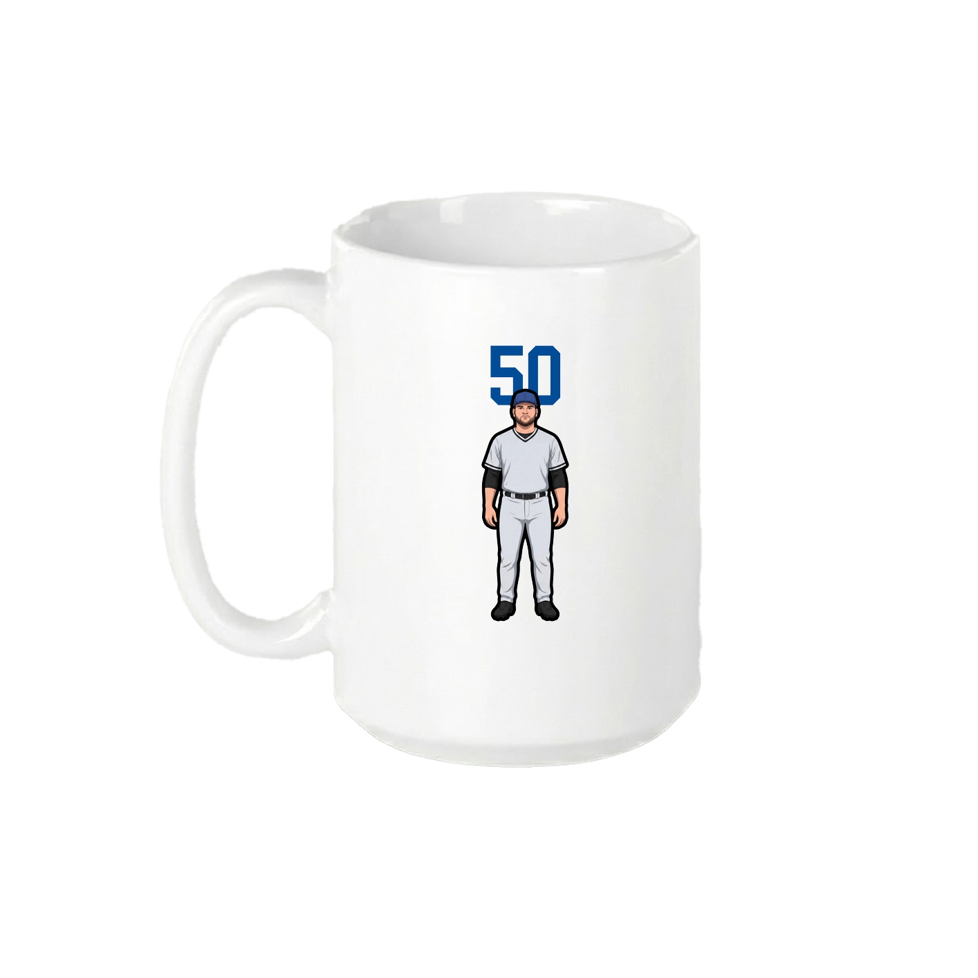 15oz Coffee Mug — Number Top in White
