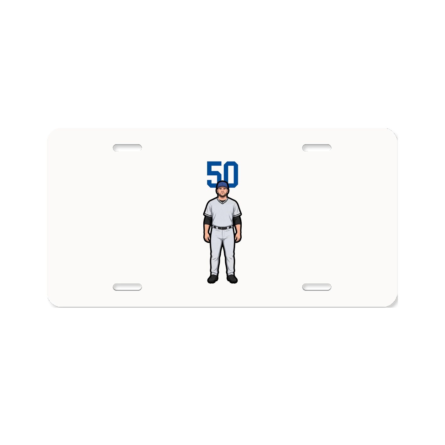 License Plate — Number Top in Classic