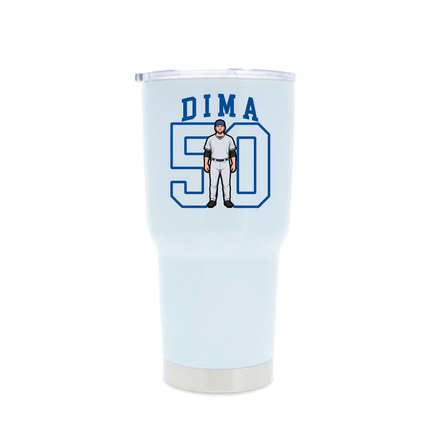 30oz Stainless Steel Tumbler — Shirsey in White