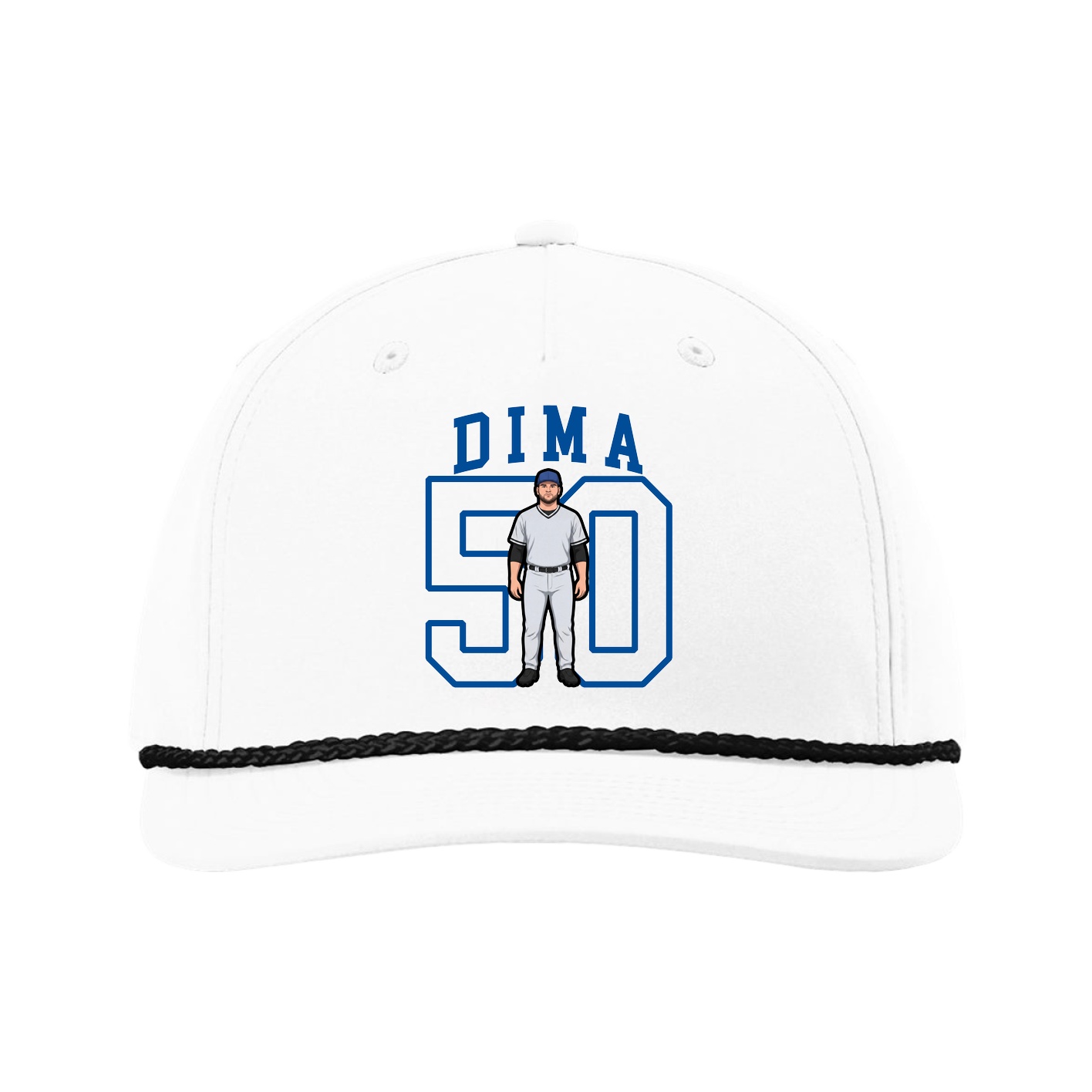 Five-Panel Classic Rope Cap — Shirsey in White