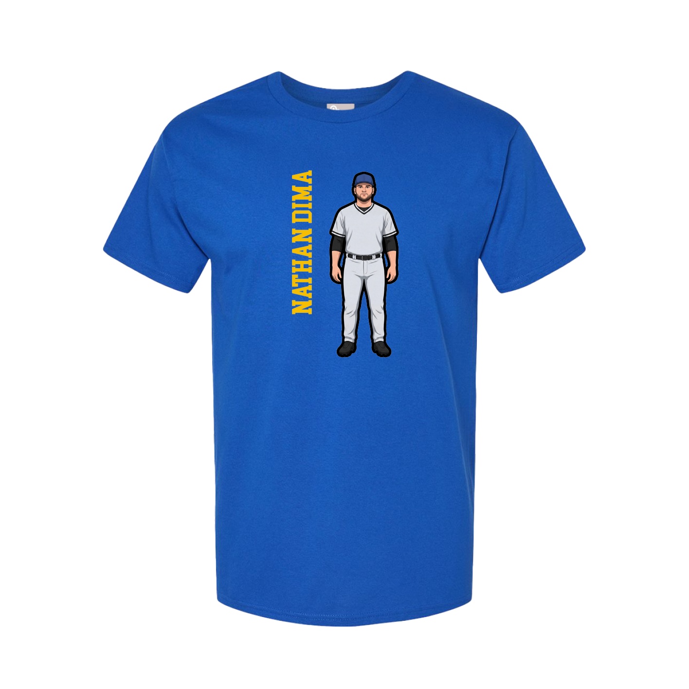 Tee — Name Vertical in Royal