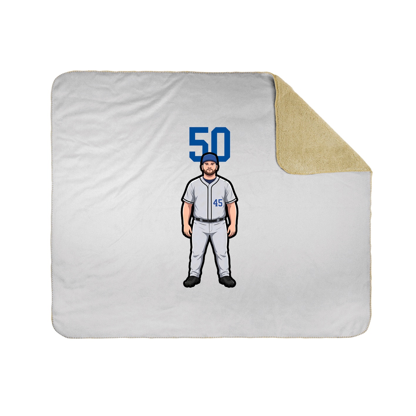 Throw Blanket — Number Top in White