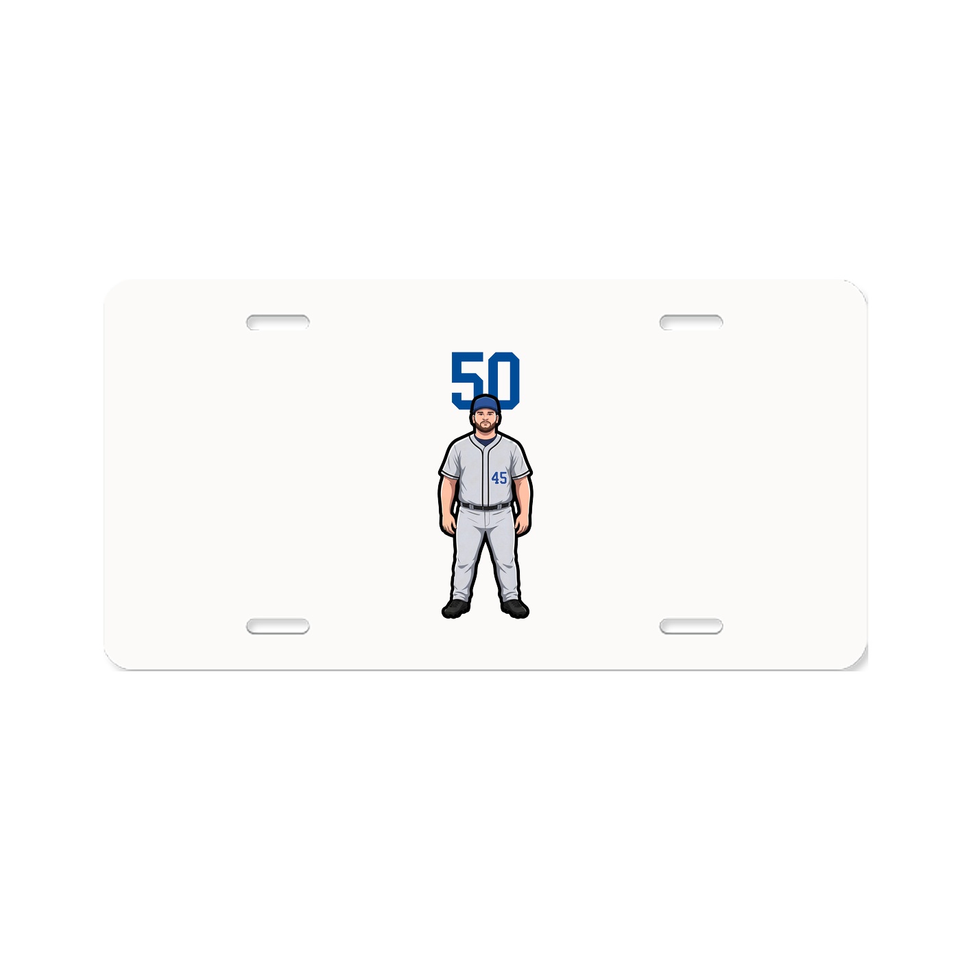 License Plate — Number Top in Classic