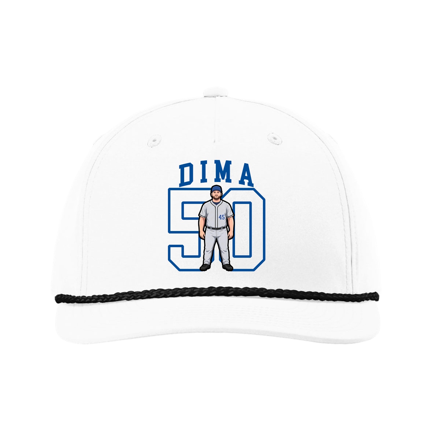 Five-Panel Classic Rope Cap — Shirsey in White