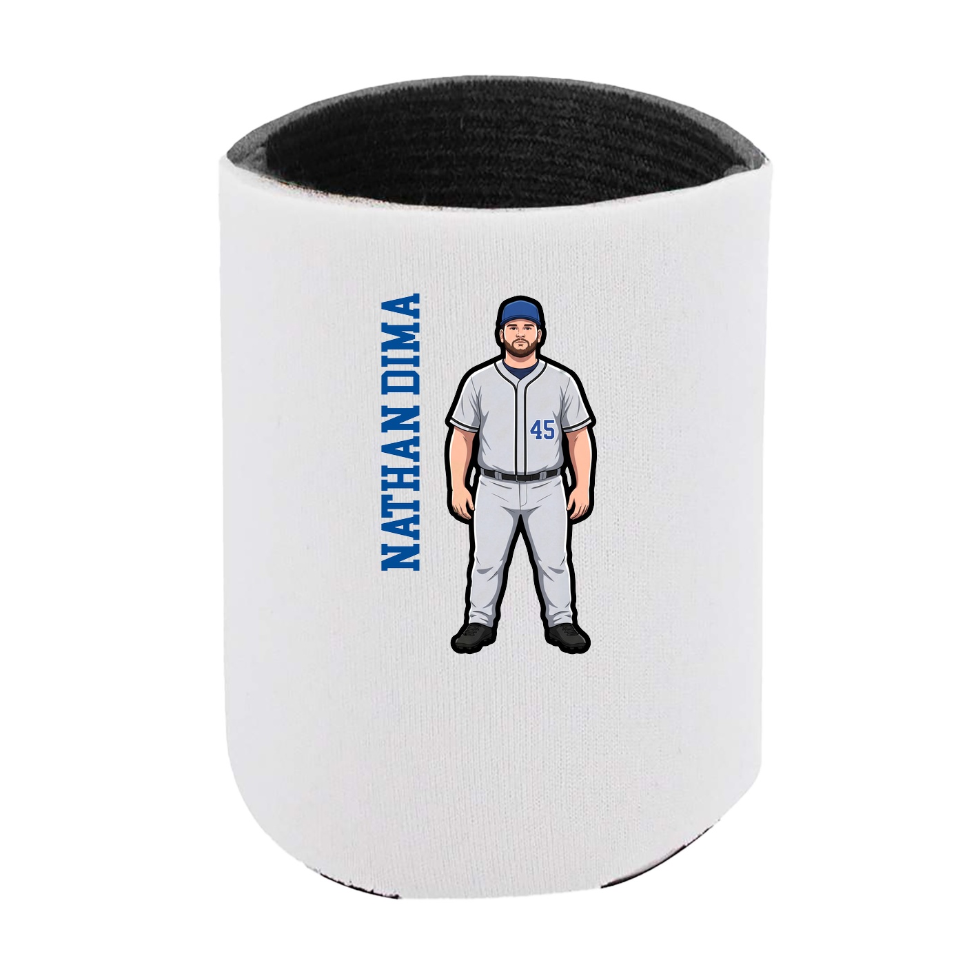 Can Holder — Name Vertical in White