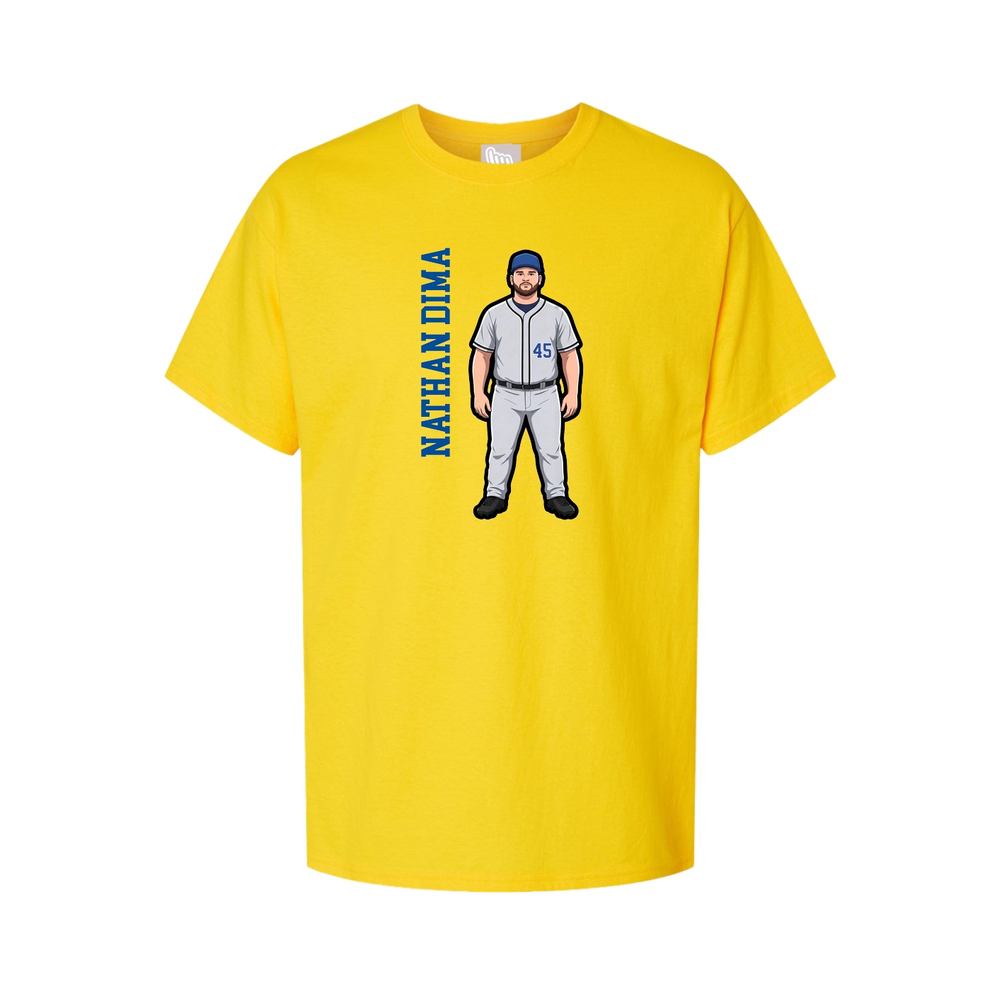 Youth Tee — Name Vertical in Gold