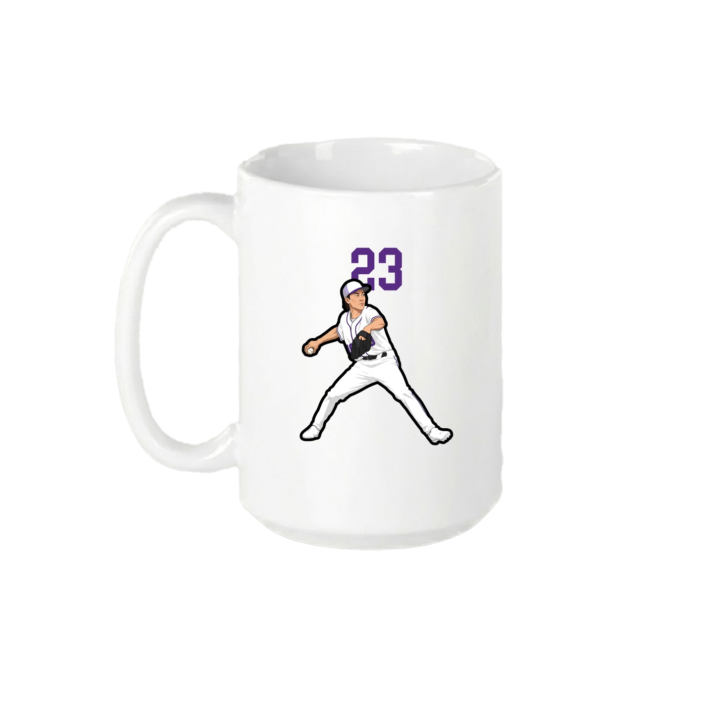 15oz Coffee Mug — Number Top in White