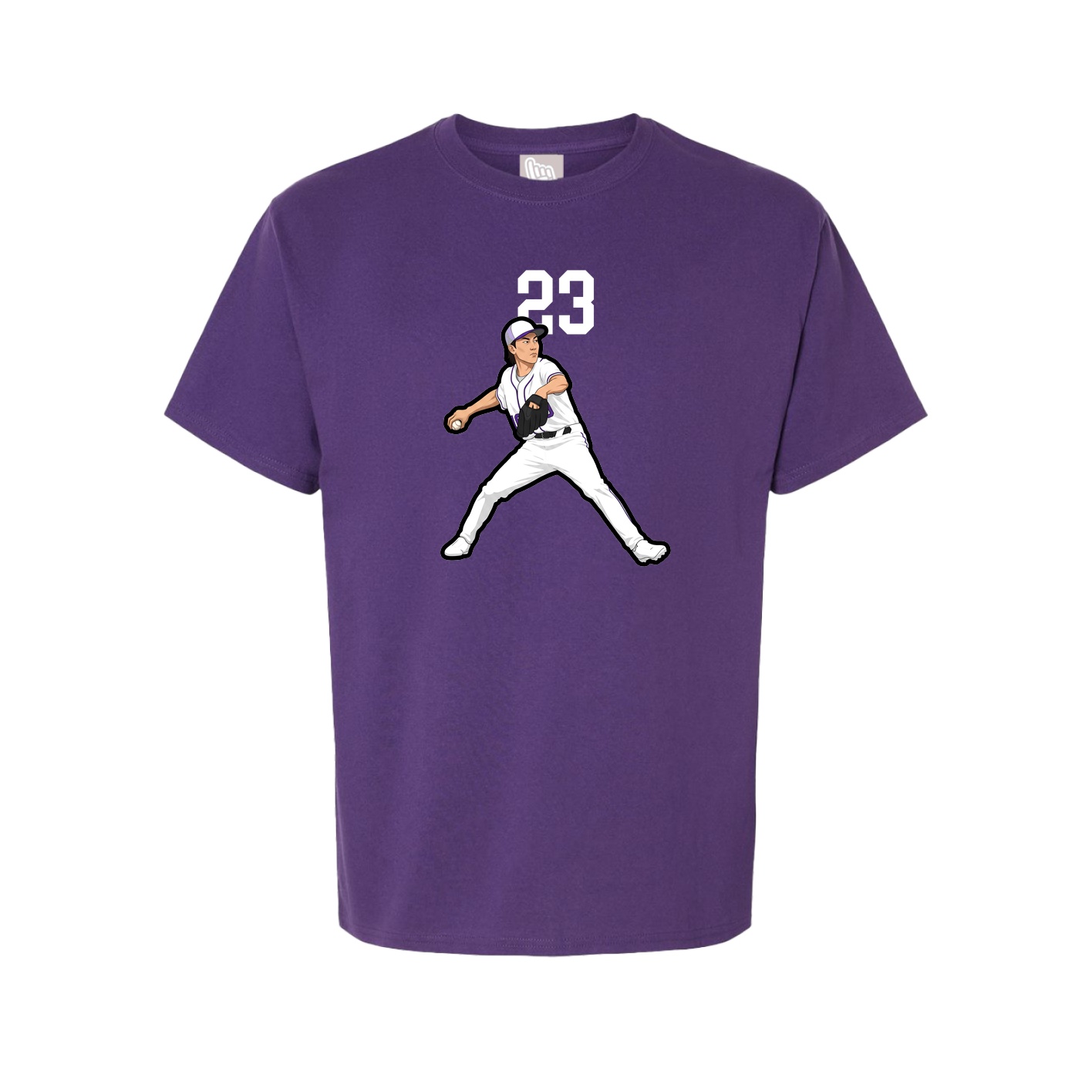 Youth Tee — Number Top in Purple