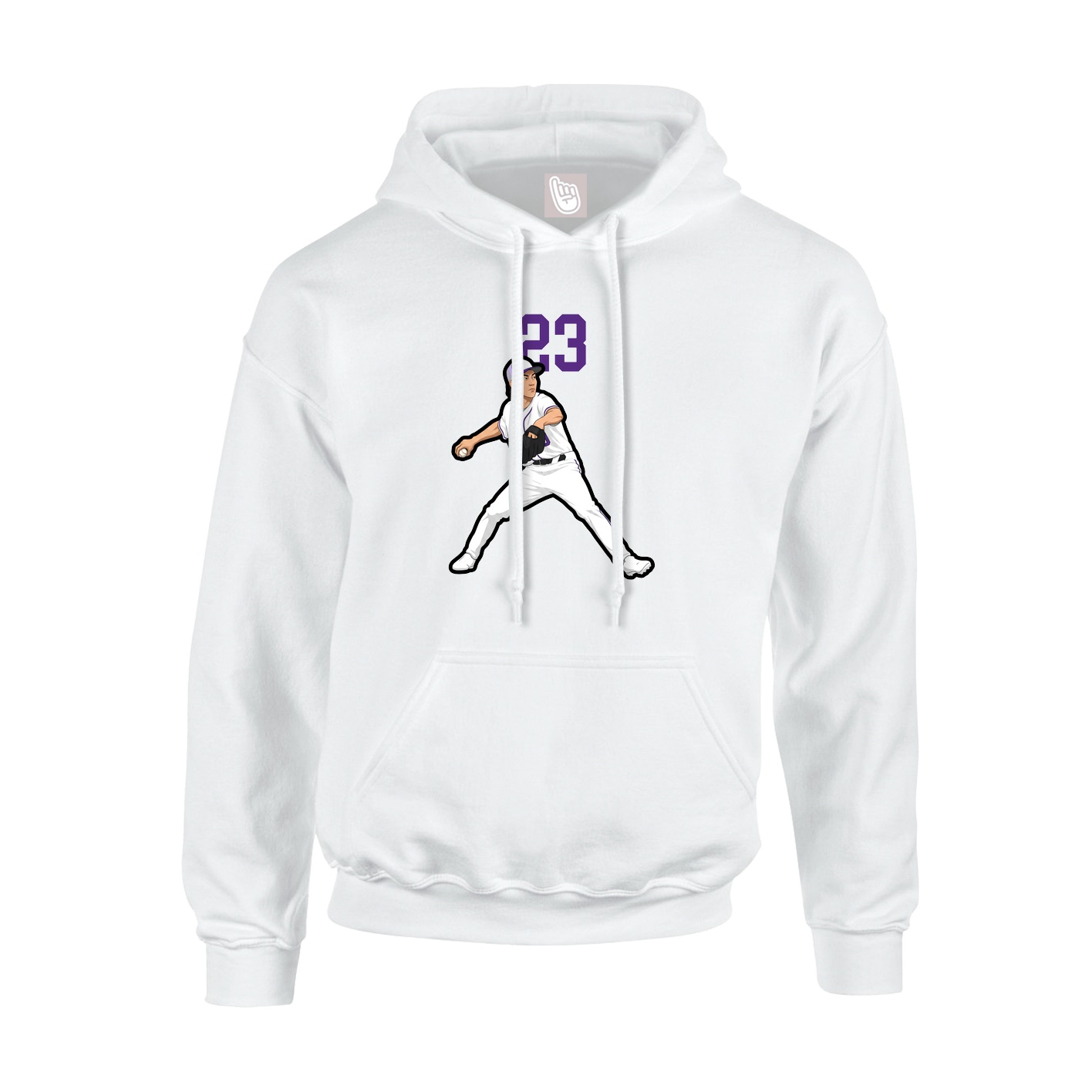 Hoodie — Number Top in White