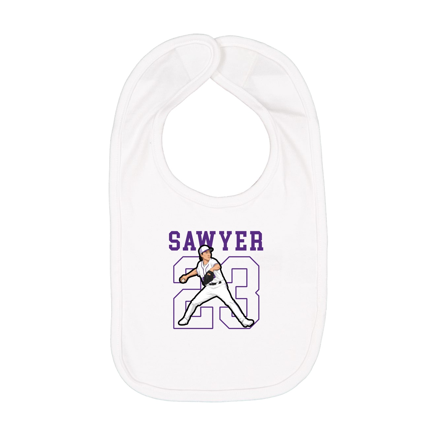 Infant Bib — Shirsey in White