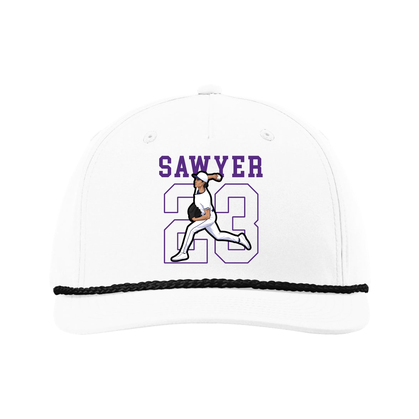 Five-Panel Classic Rope Cap — Shirsey in White