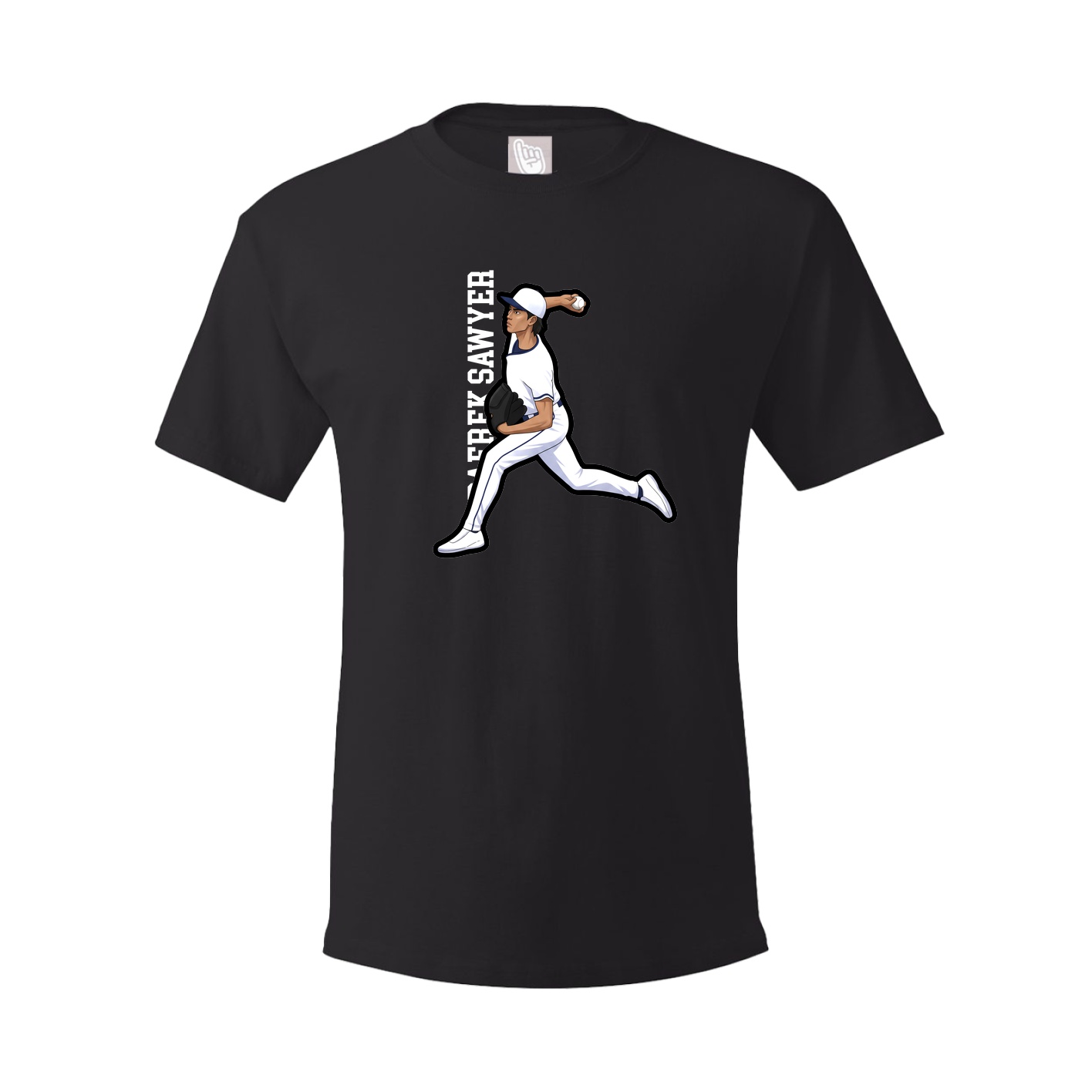 Tee — Name Vertical in Black