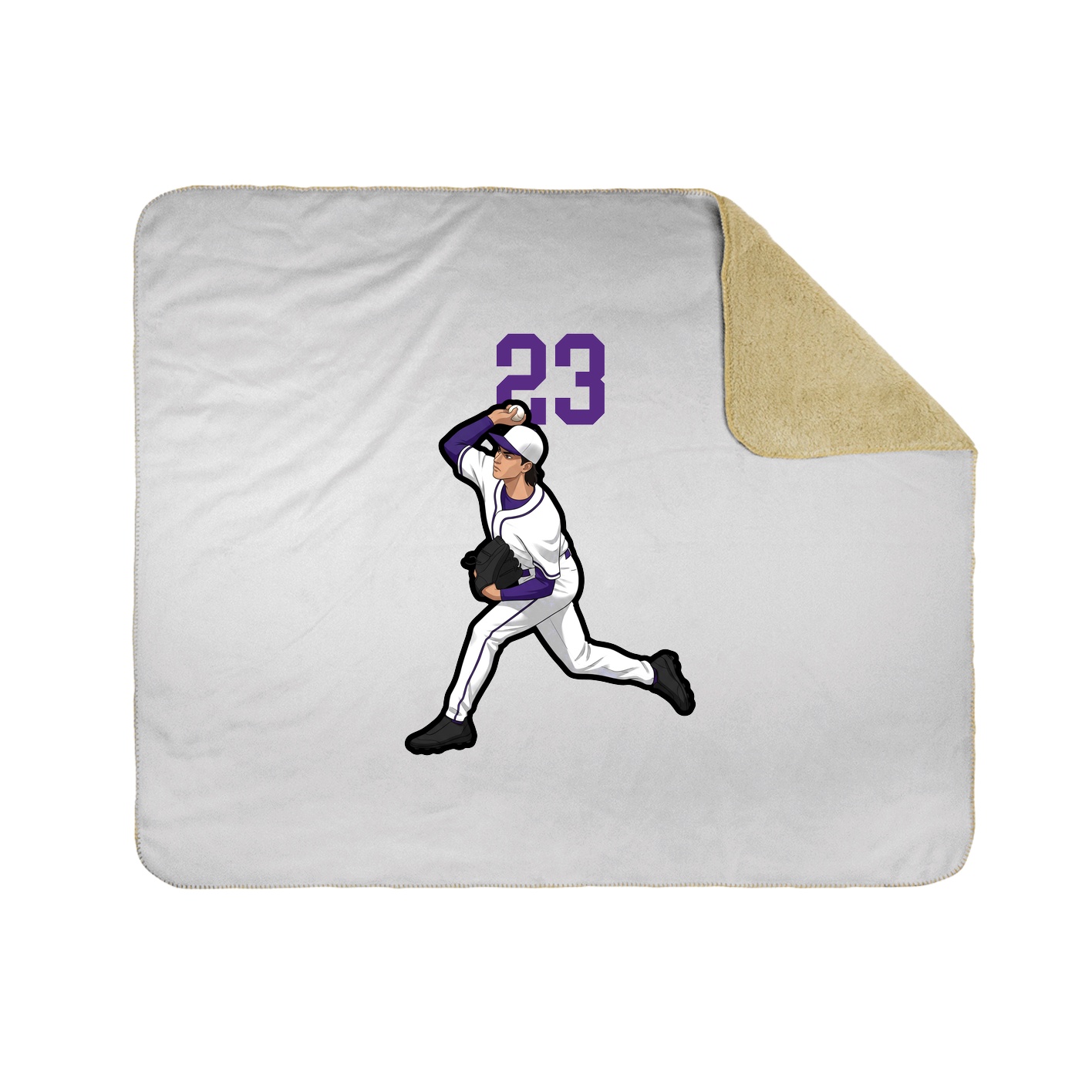 Throw Blanket — Number Top in White