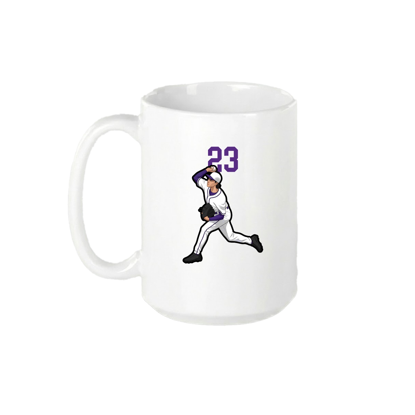 15oz Coffee Mug — Number Top in White