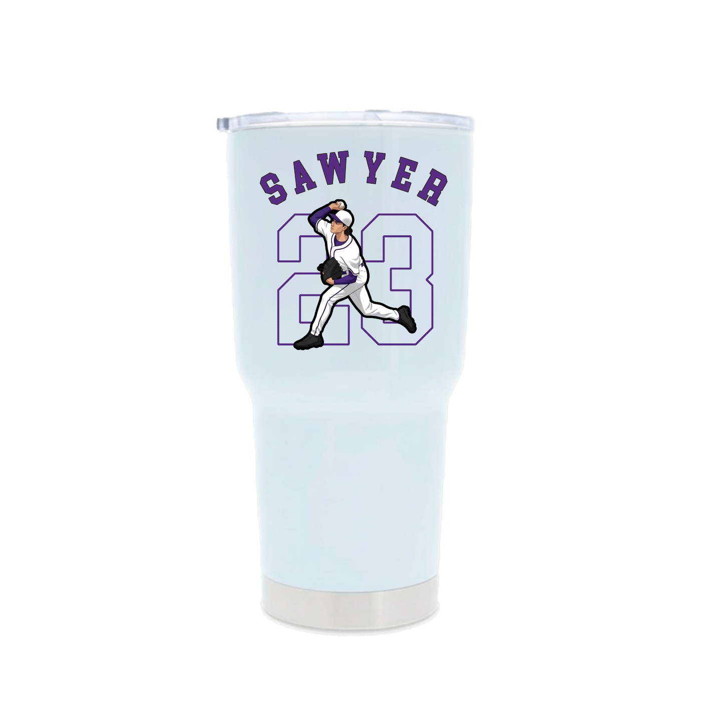 30oz Stainless Steel Tumbler — Shirsey Arch in White