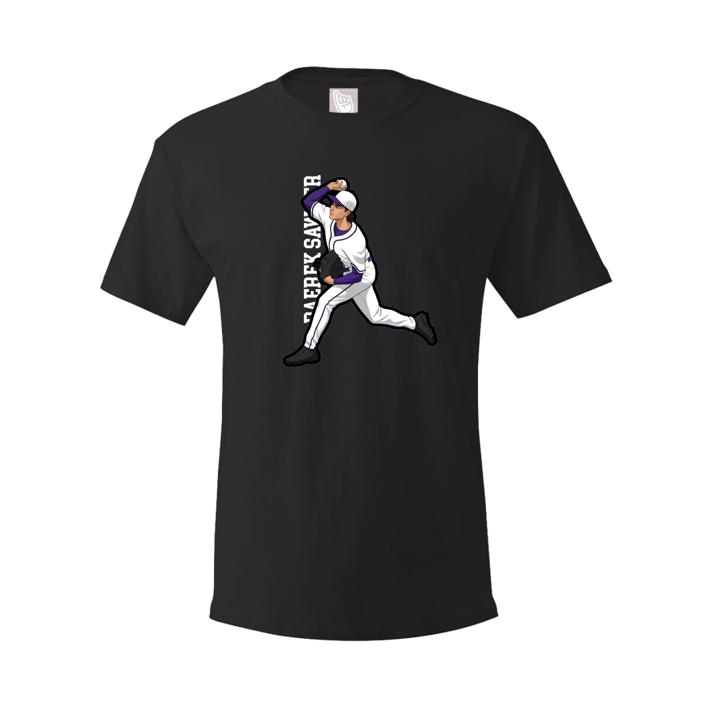 Tee — Name Vertical in Black