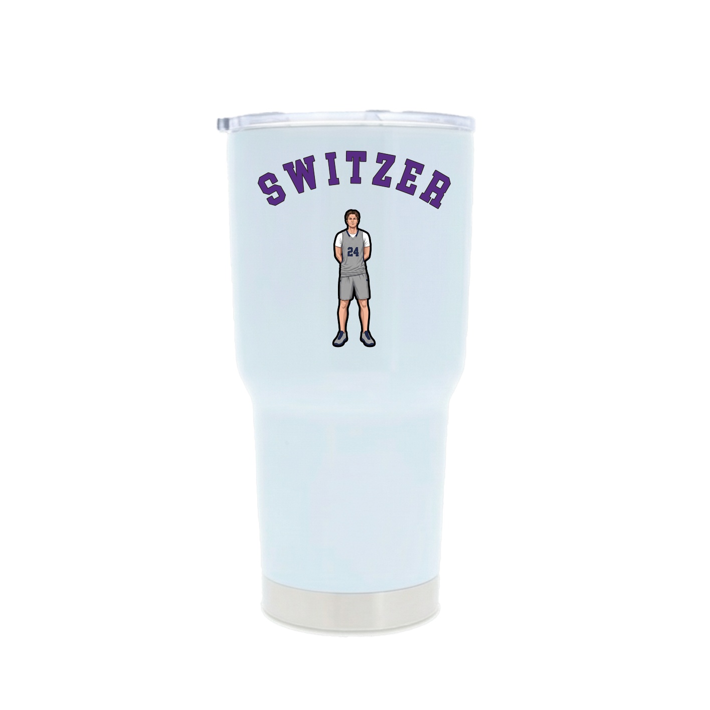 30oz Stainless Steel Tumbler — Shirsey Arch in White