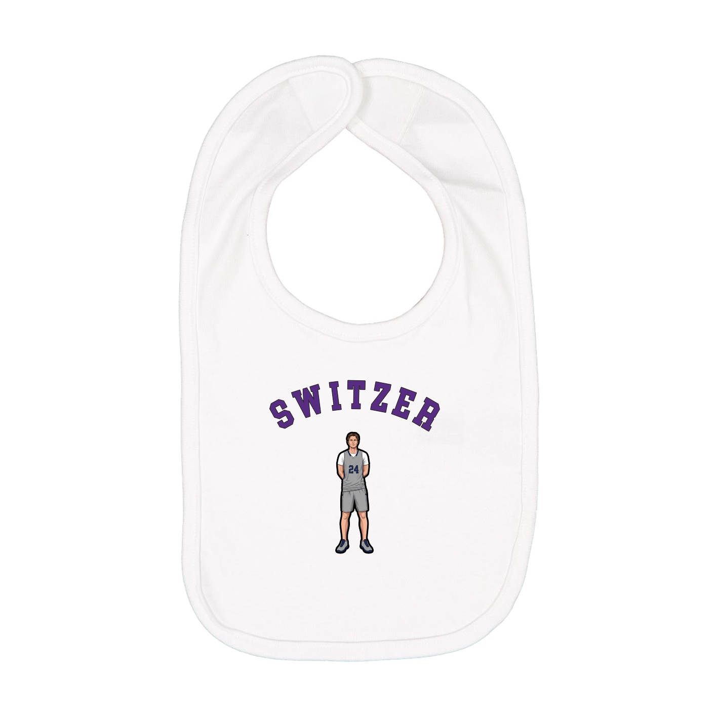 Infant Bib — Shirsey Arch in White
