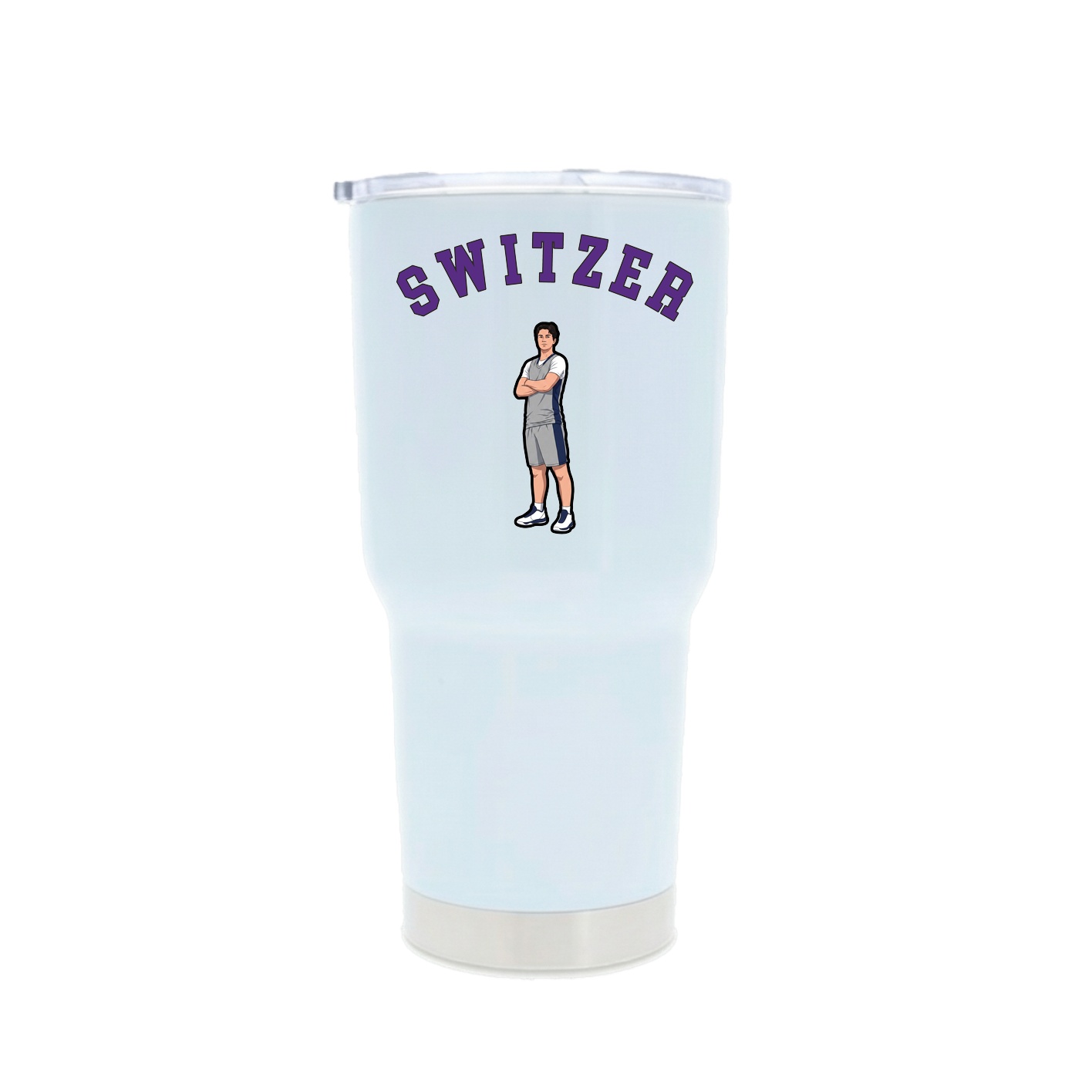 30oz Stainless Steel Tumbler — Shirsey Arch in White