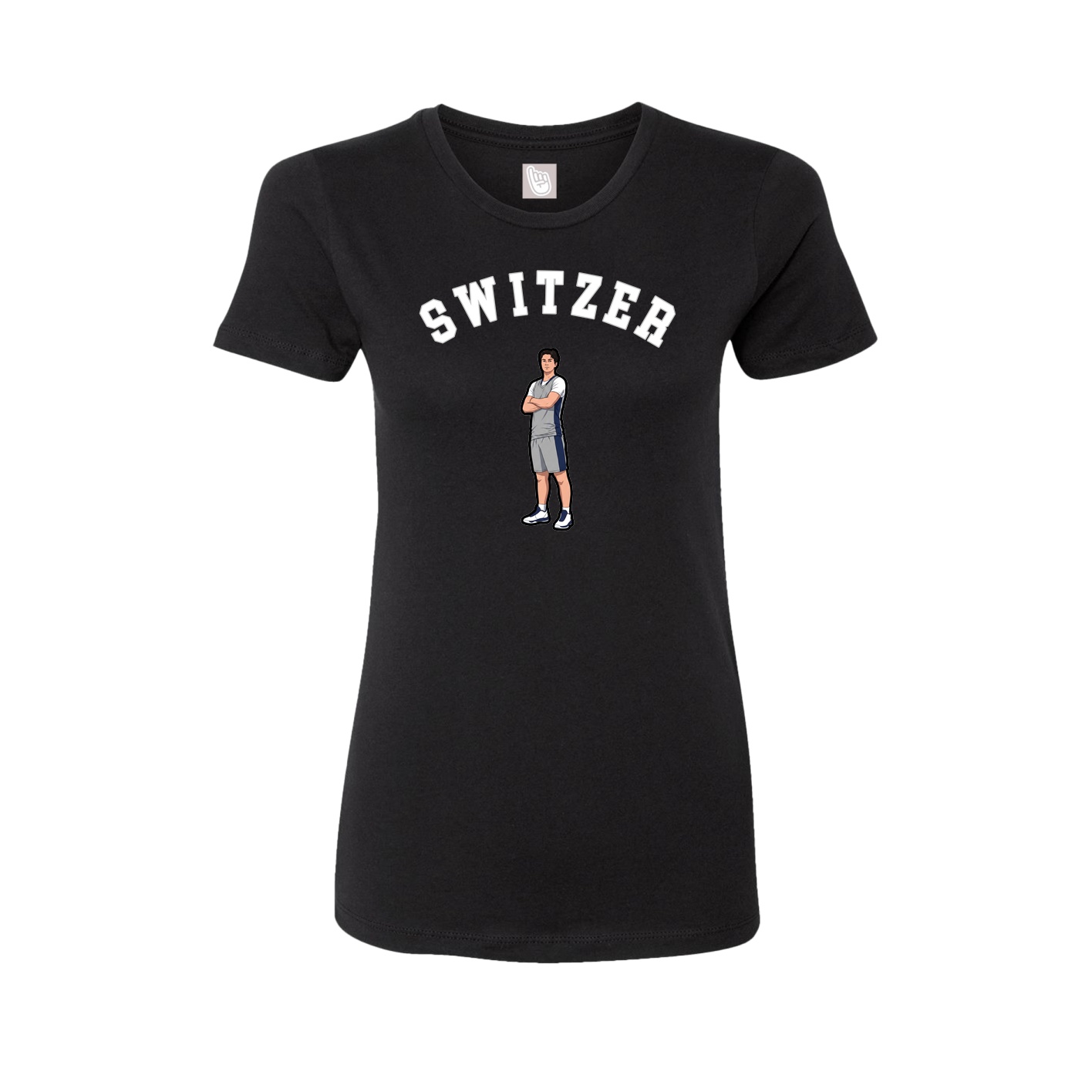 Fitted Women's Tee — Shirsey Arch in Black