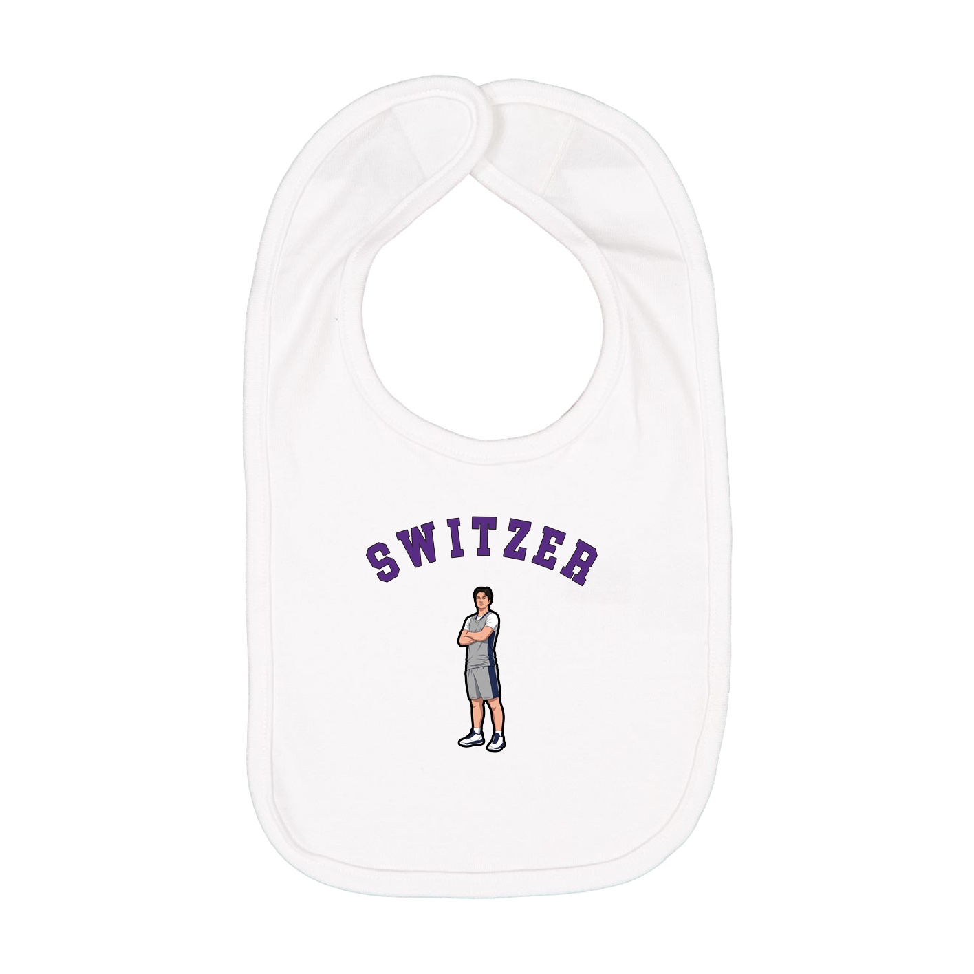 Infant Bib — Shirsey Arch in White