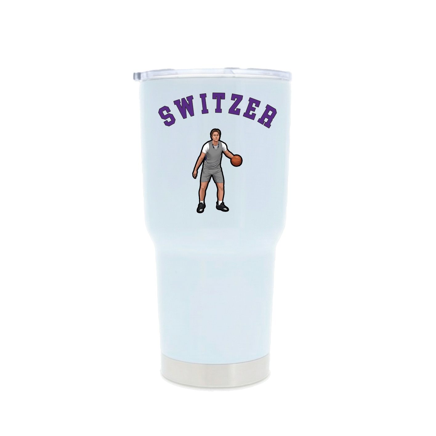 30oz Stainless Steel Tumbler — Shirsey Arch in White