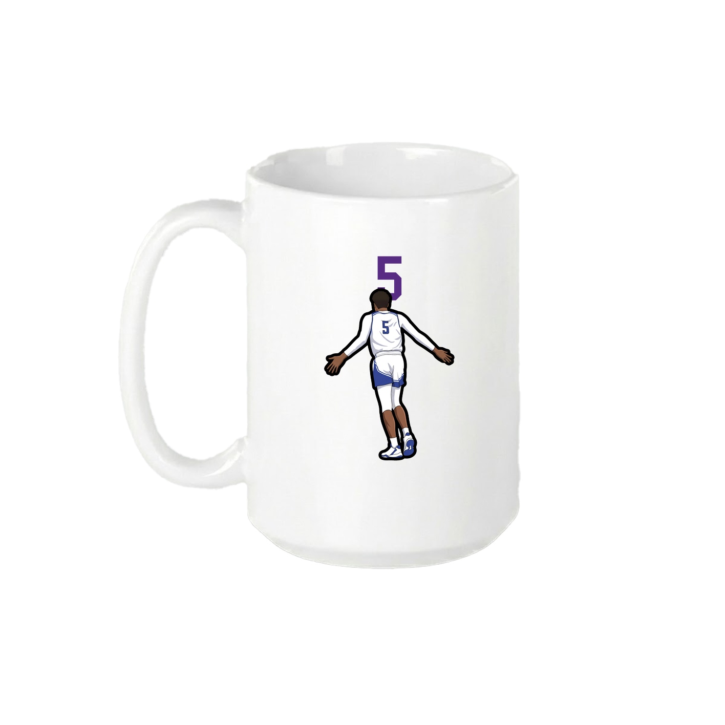 15oz Coffee Mug — Number Top in White
