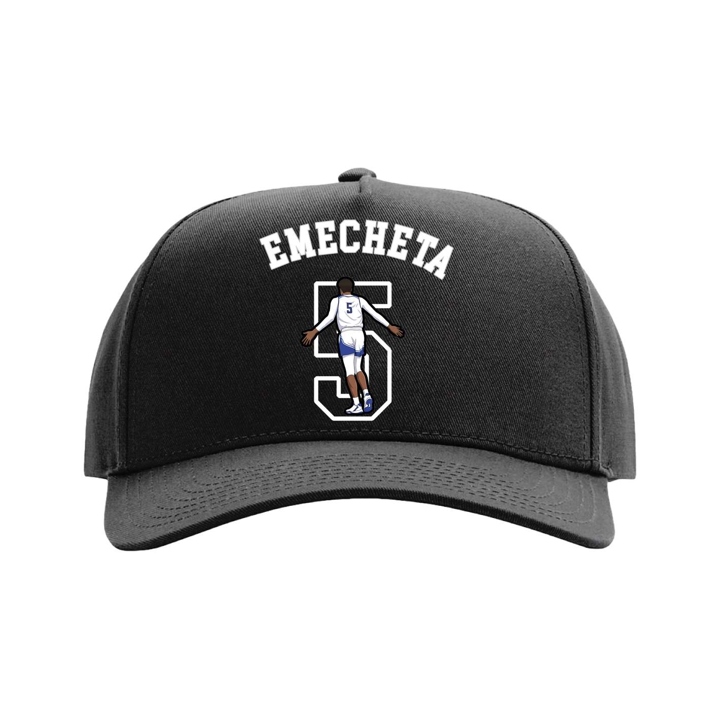 Full Fabric Five-Panel Champ Cap — Shirsey Arch in Black